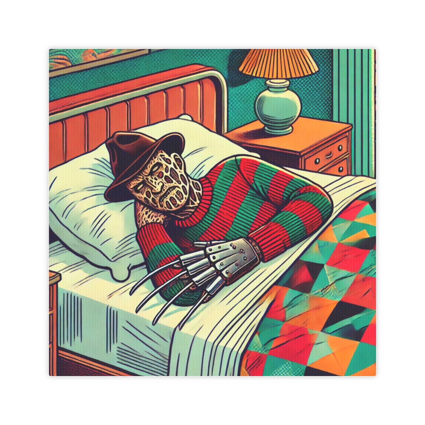 Retro Sleepy Freddy Shh Photo Tile