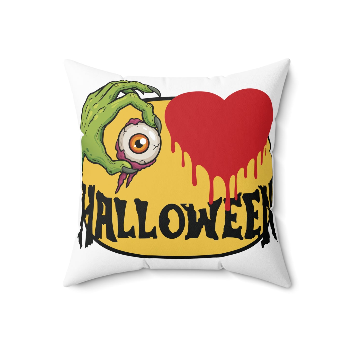 Eye Love Halloween Zombie Pillow