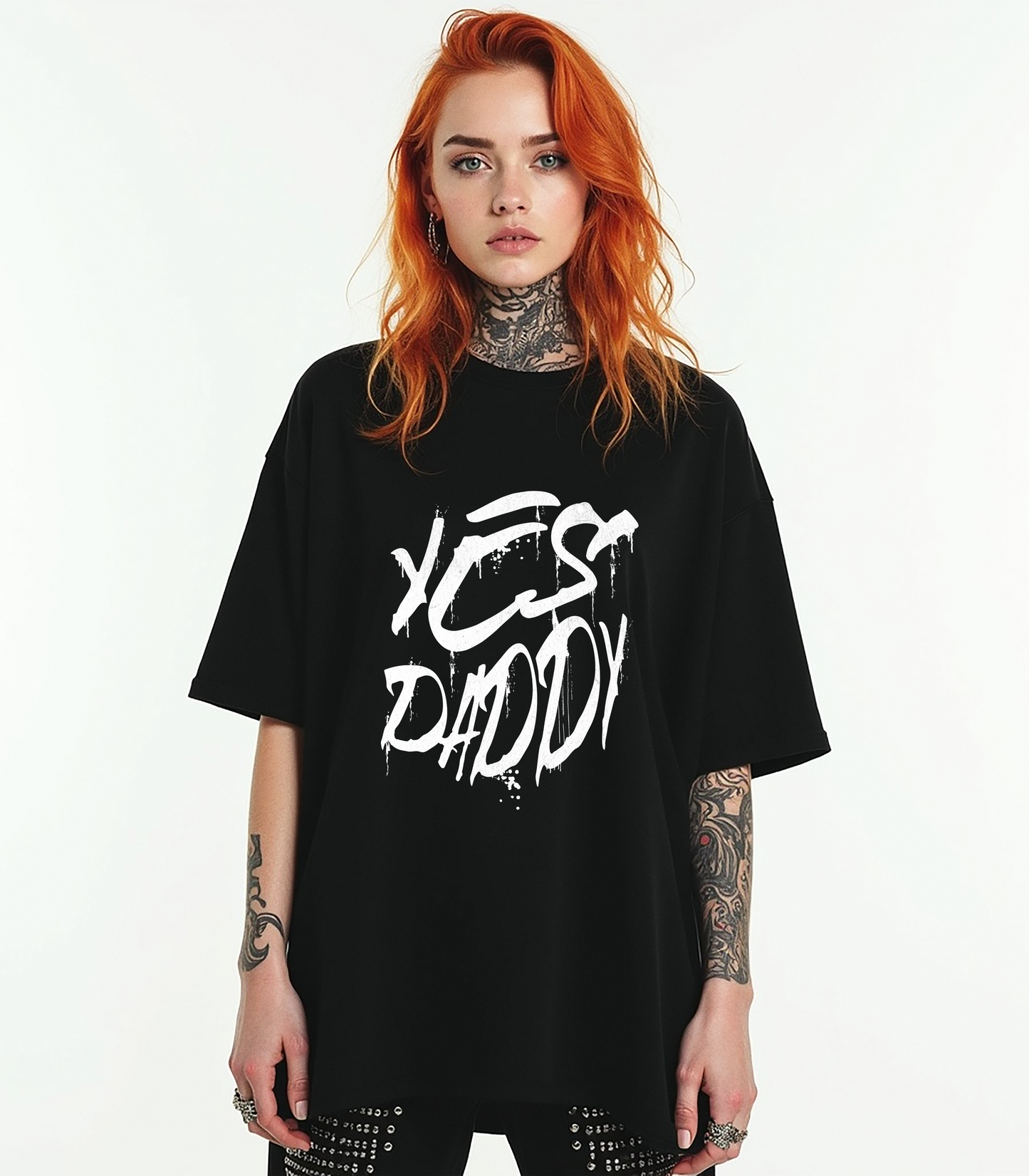 Yes Daddy Oversized Graphic Tee