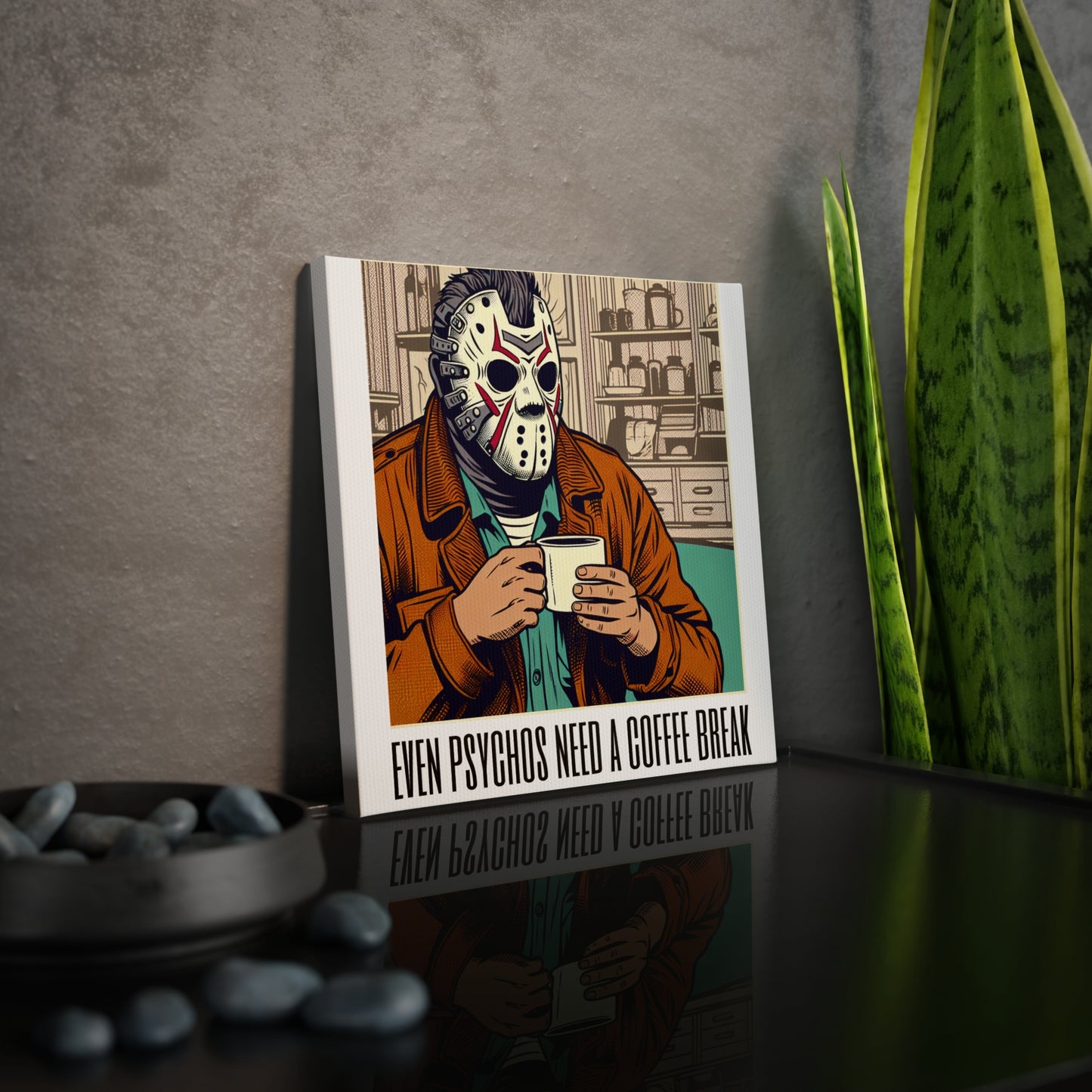 "Even Psychos Need a Coffee Break" Photo Tile