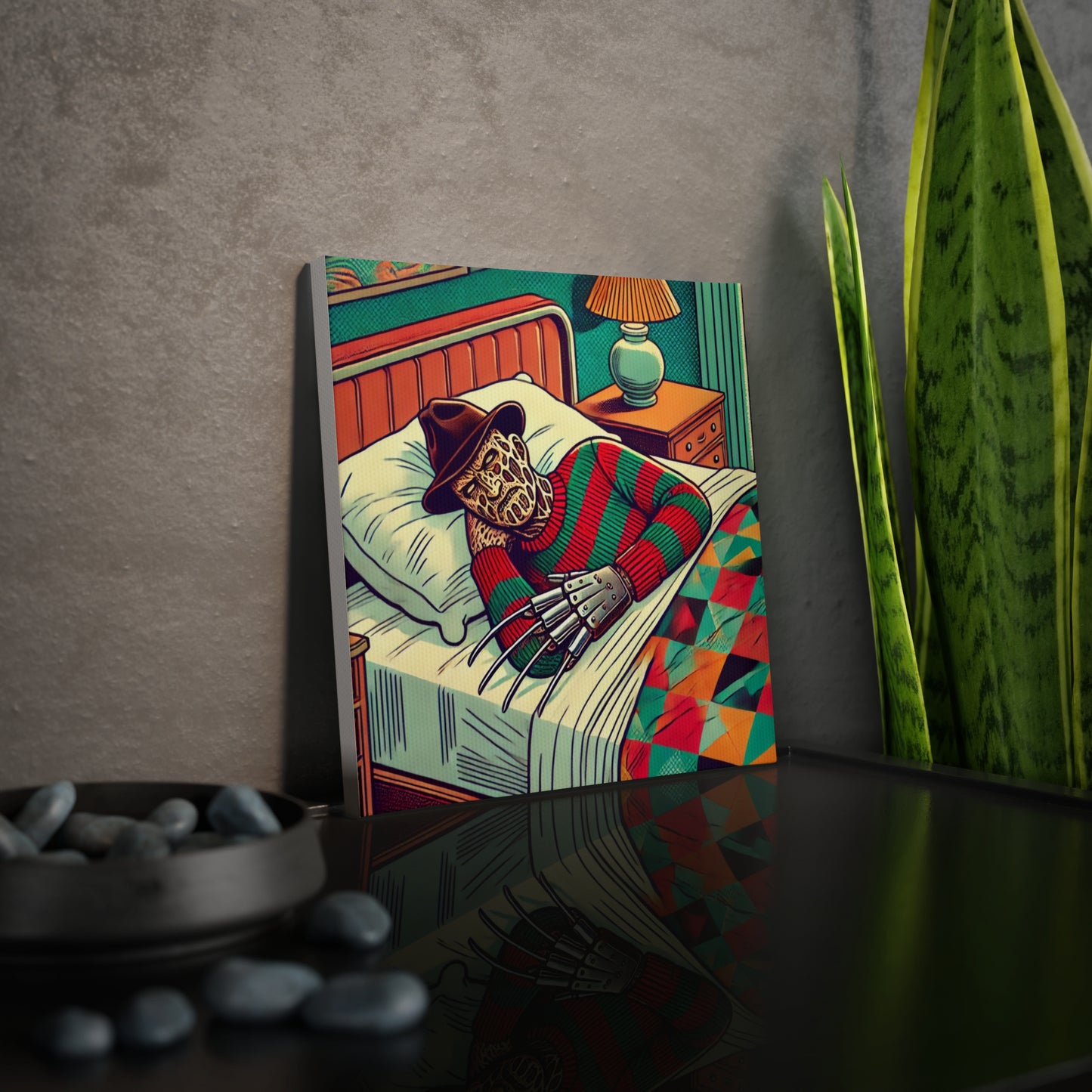 Retro Sleepy Freddy Shh Photo Tile