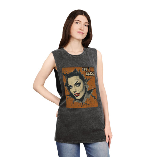 She's Back Stonewash Graphic Tank